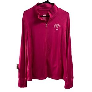 Danskin Women's Long Sleeve WorkOut Full-zip Dance Jacket Magenta Sz. XL 16-18